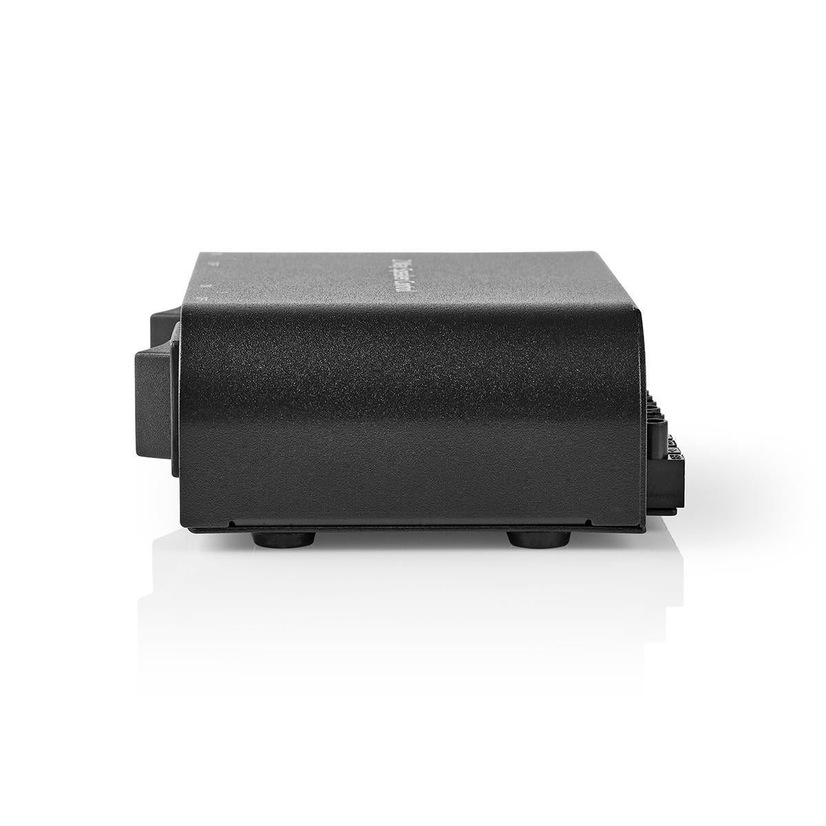 Speaker control box | 2-Port port(s) | Terminal screws | Speaker Impedance: 4-16 Ohm | Max load per Channel: 150 W | Aluminum | Black
