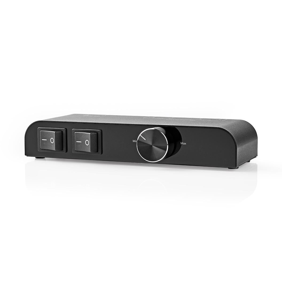 Speaker control box | 2-Port port(s) | The track | Speaker Impedance: 4-16 Ohm | Max load per Channel: 60 W | Volume Control | Aluminum | Black