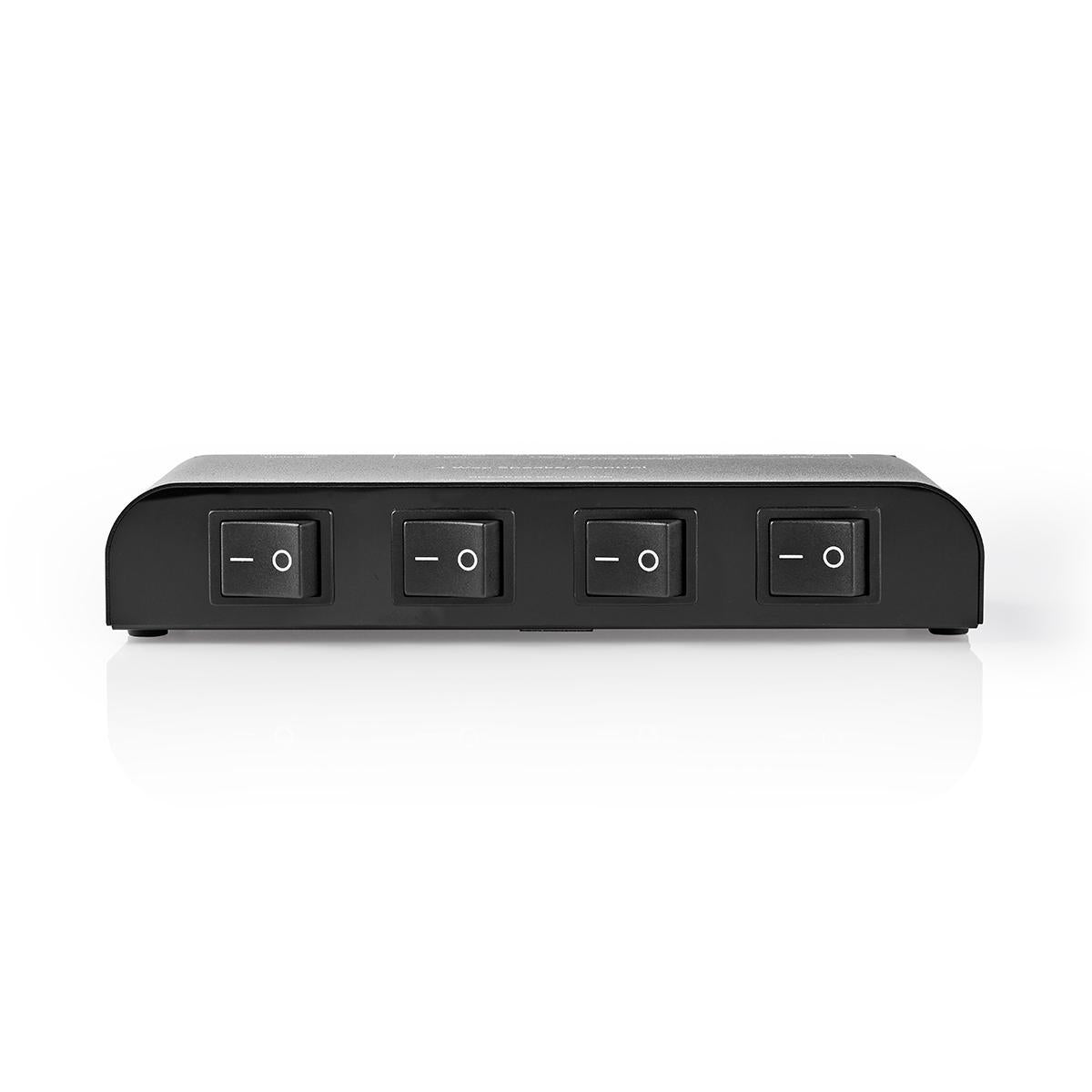 Speaker control box | 4-Port port(s) | Terminal clamps | Speaker Impedance: 4-16 Ohm | Max load per Channel: 200 W | Aluminum | Black