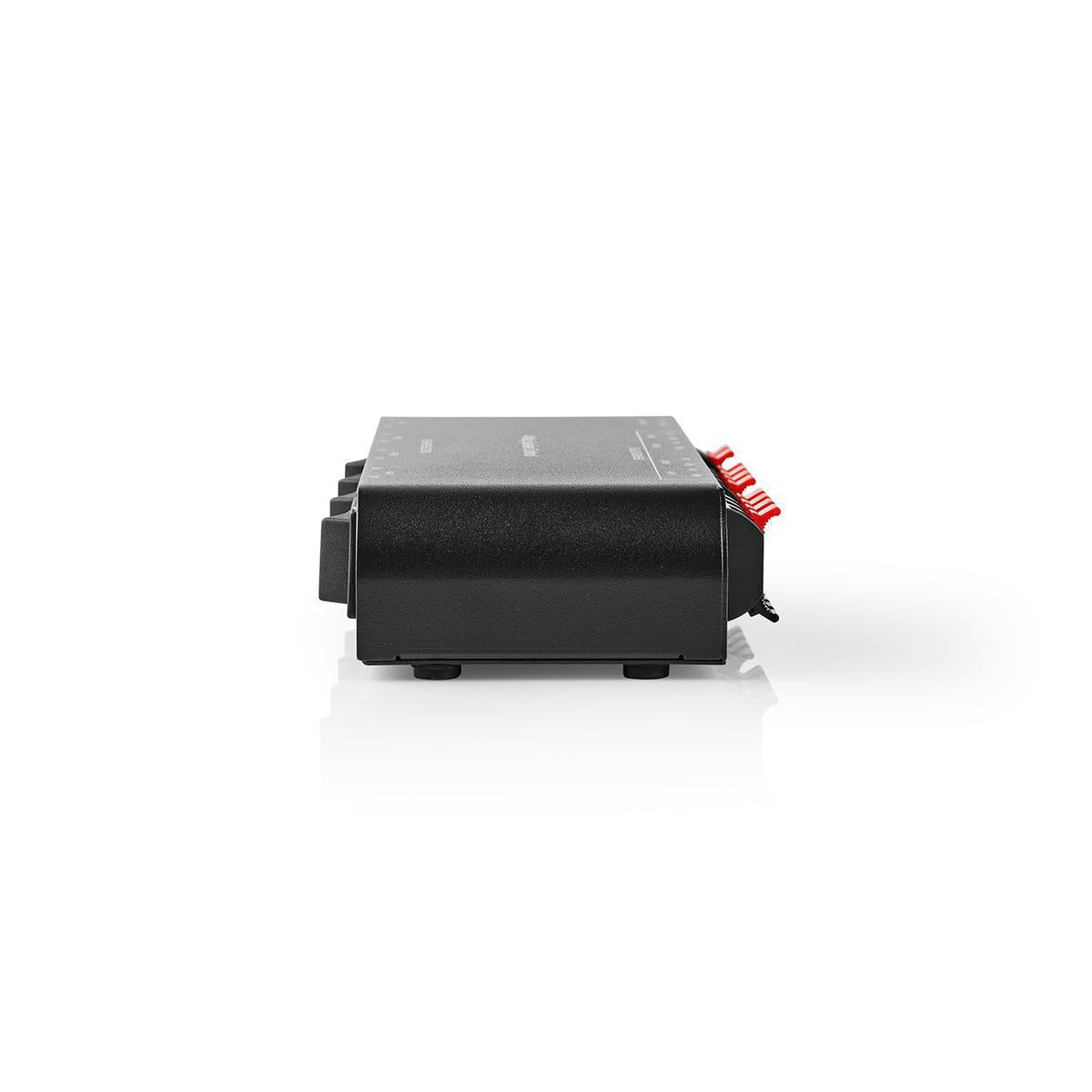 Speaker control box | 4-Port port(s) | Terminal clamps | Speaker Impedance: 4-16 Ohm | Max load per Channel: 200 W | Aluminum | Black