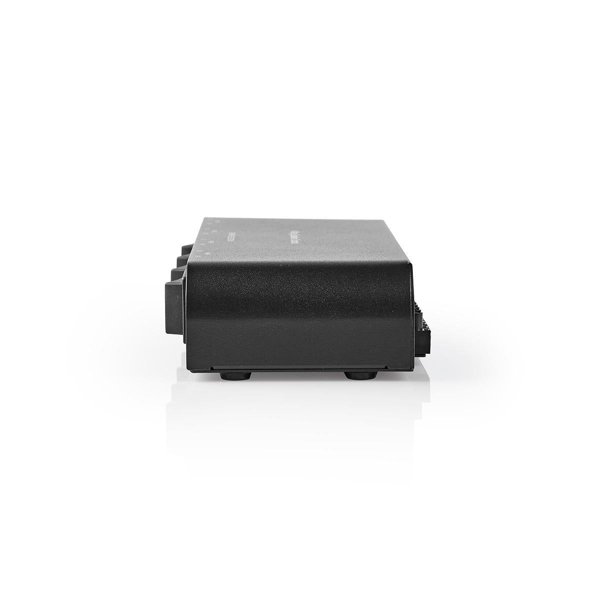 Speaker control box | 4-Port port(s) | Terminal screws | Speaker Impedance: 4-16 Ohm | Max load per Channel: 200 W | Aluminum | Black