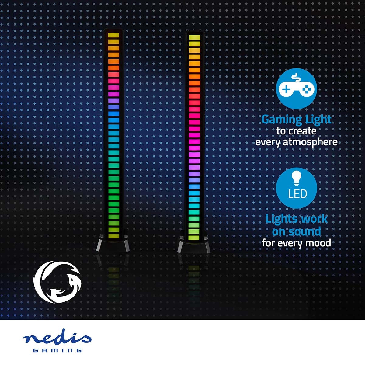 Spell light | RGB | Battery powered | Used for: Computer / Desktop | Black