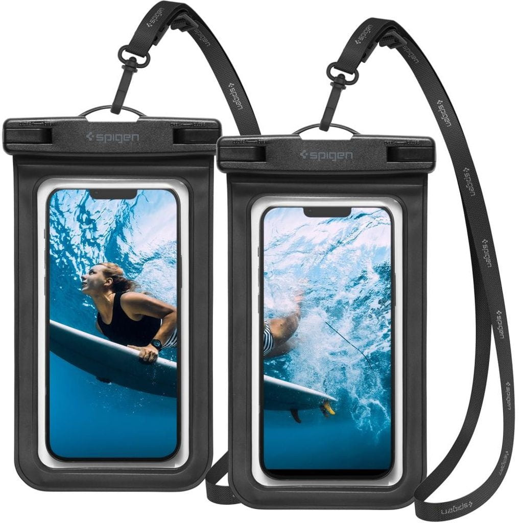 Spigen A601 Universal waterproof case, 2-pack - Black