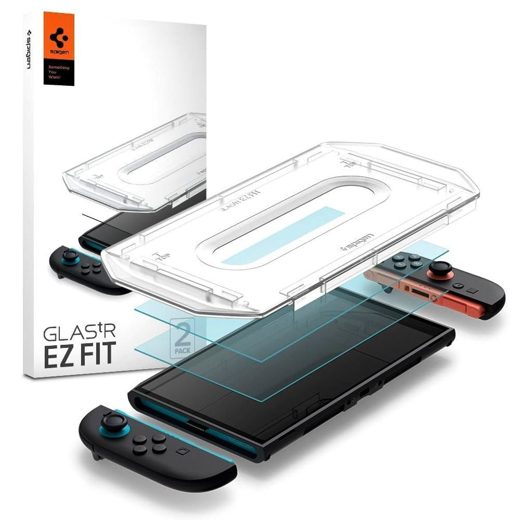 Spigen Glas.Tr "Ez Fit" Härdat Glas 2-Pack För Nintendo Switch 2 - Transparent