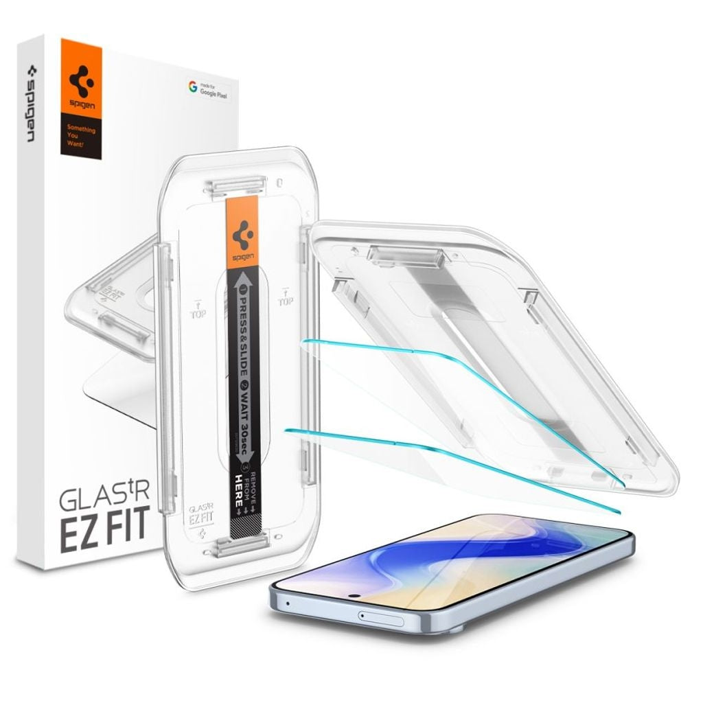 Spigen Glas.Tr Ez Fit Med Applikator, 2-pack Skärmskydd För Google Pixel 9 Pro XL