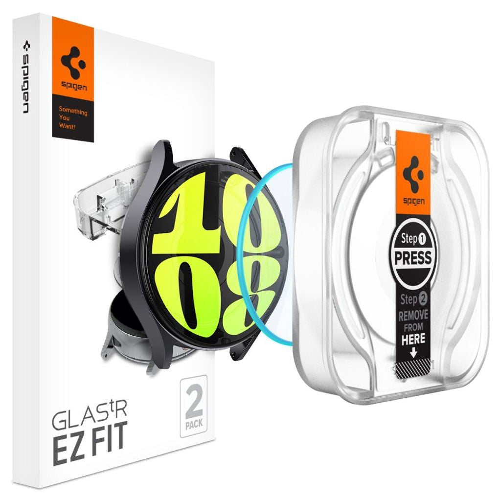 Spigen Glas.Tr Ez Fit Skärmskydd För Samsung Galaxy Watch 7 (40mm), 2-pack