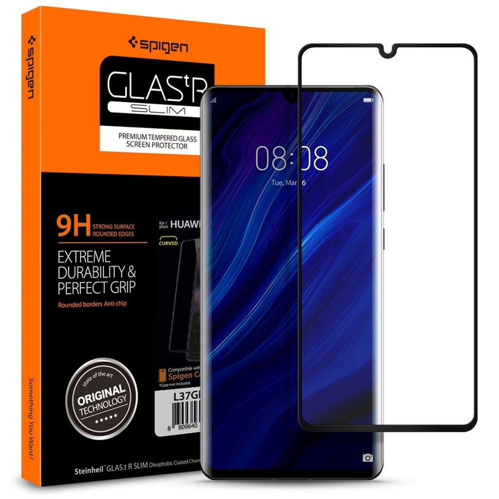 Spigen Huawei P30 Pro Tempered Glass Screen Protector Glas.Tr Slim - Black