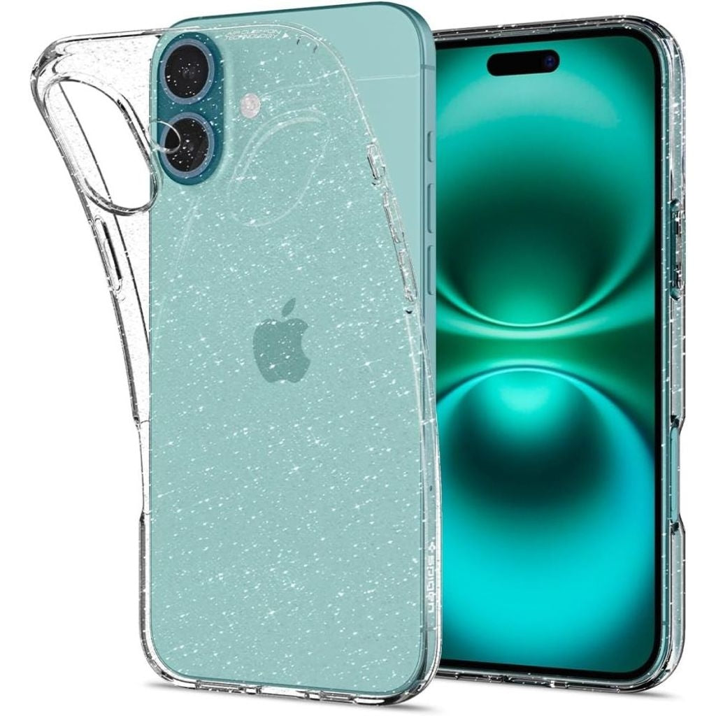 Spigen Liquid Crystal-skal till iPhone 16 - Transparent glitter