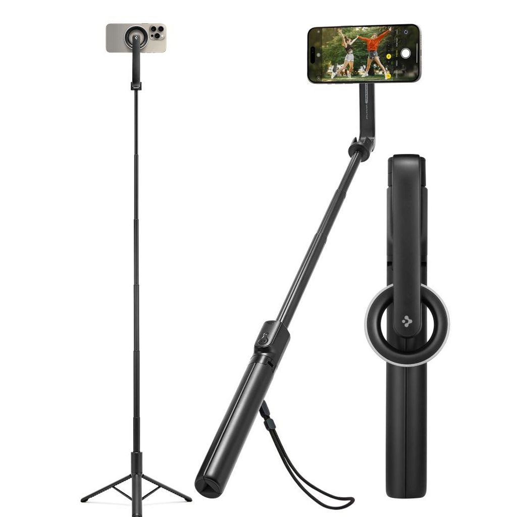 Spigen MagSafe Bluetooth Selfie Stick with Stand, 120cm - Black