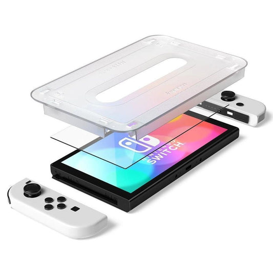 Spigen Nintendo Swichh OLED Screen protector in tempered glass GLAS.TR "EZ FIT", 2-pack