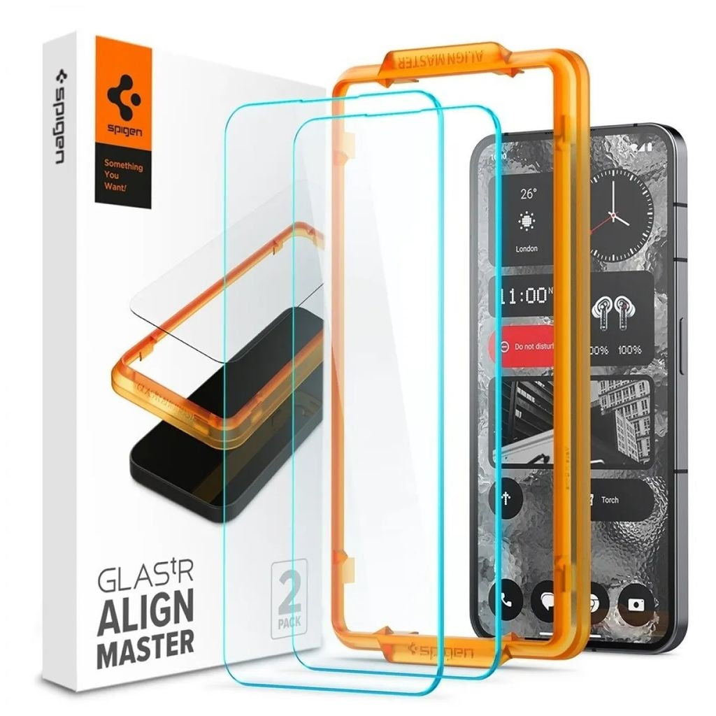Spigen Nothing Phone 2 Screen protector in tempered glass Alm Glas.Tr, 2-pack