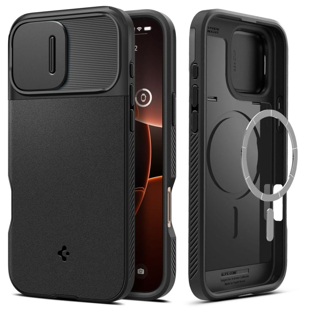 Spigen Optik Armor Magsafe-skal till iPhone 16 Pro - Svart