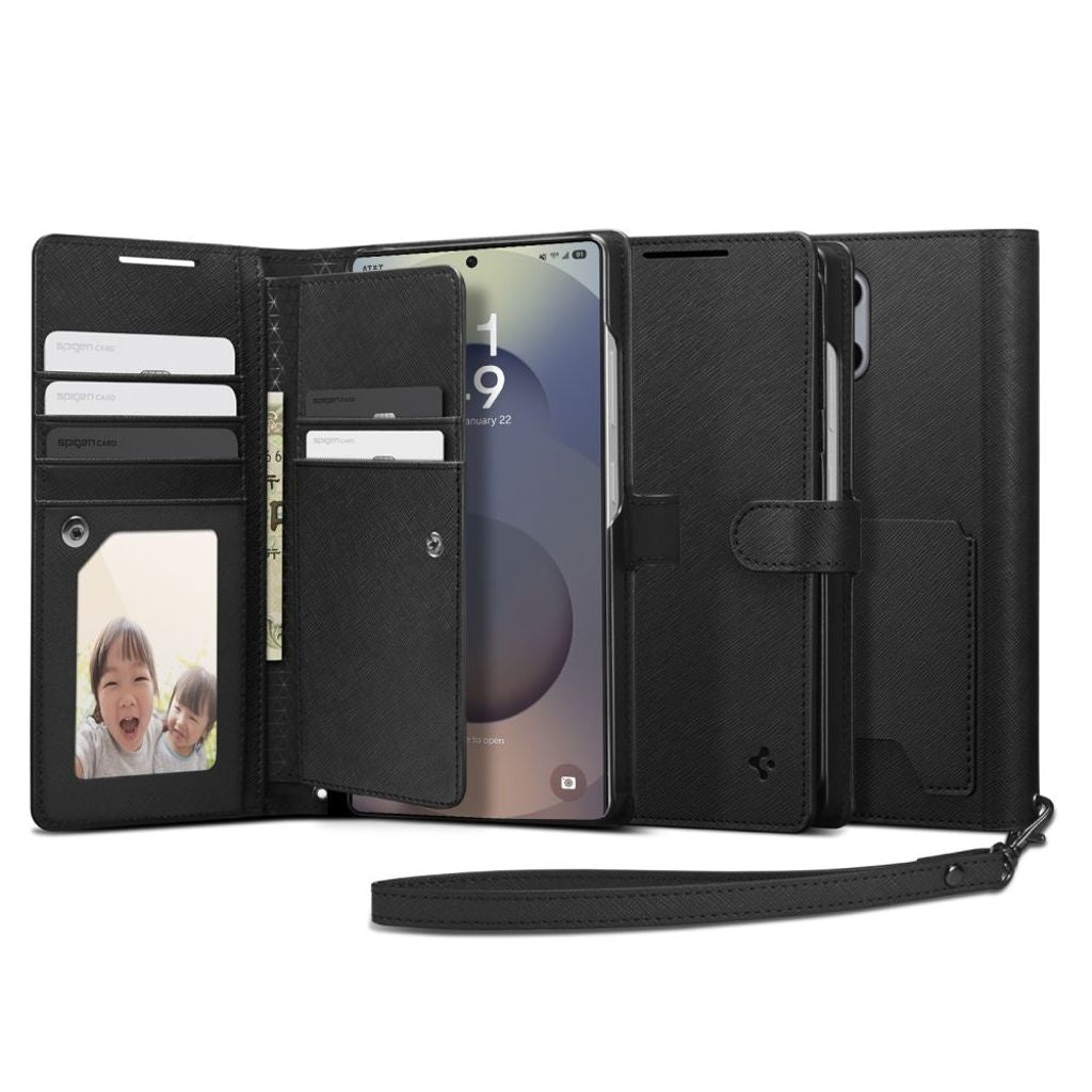 Spigen Plånboksfodral för Samsung Galaxy S25 Ultra - Svart