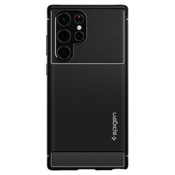 Spigen Rugged Armor Cover for Galaxy S22 Ultra - Black