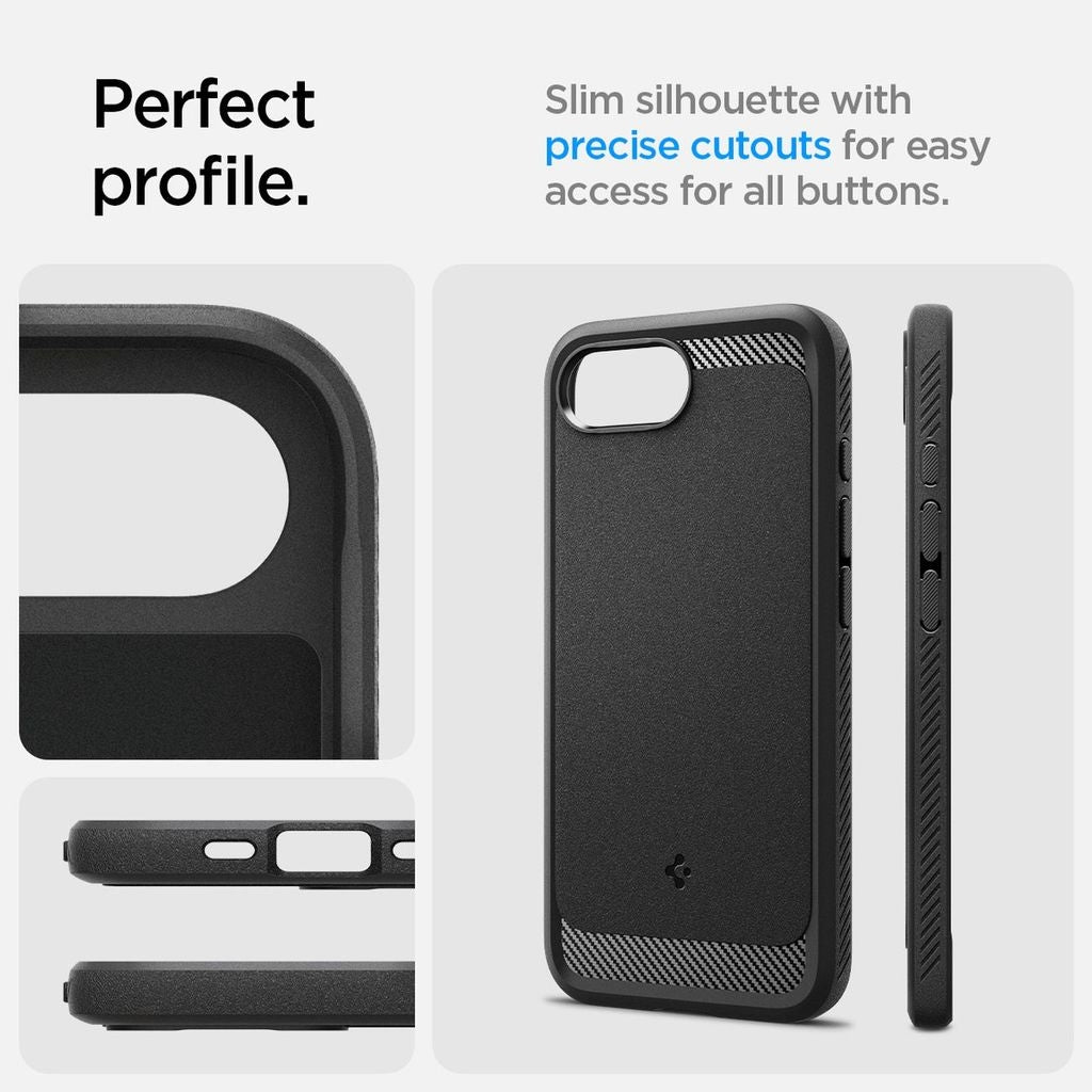 Spigen Rugged Armor Magsafe-skal till iPhone 16E - Svart