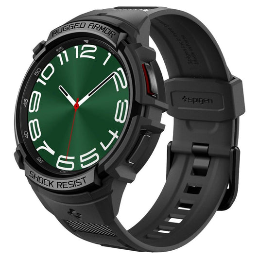 Spigen Rugged Armor Pro Klockarmband & Fodral Galaxy Watch 6 Classic 47mm - Svart
