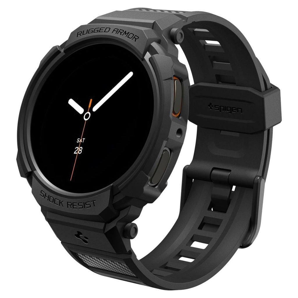 Spigen Rugged Armor Pro Klockarmband & Fodral Samsung Galaxy Watch 8 44mm - Svart