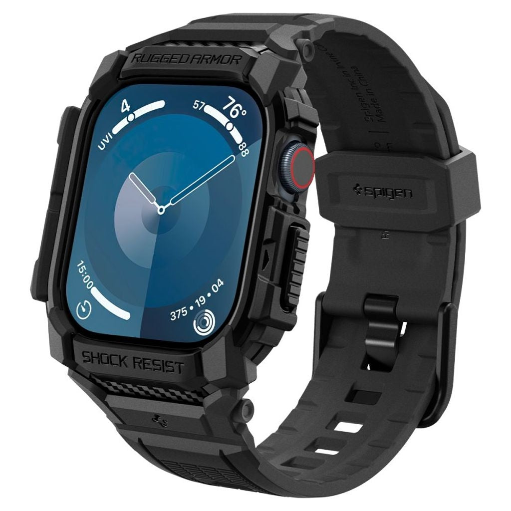 Spigen Rugged Armor-skal till Apple Watch 10 46 mm - Svart