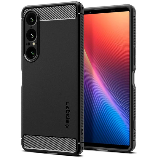 Spigen Rugged Armor-skal till Sony Xperia 1 Vii - Mattsvart