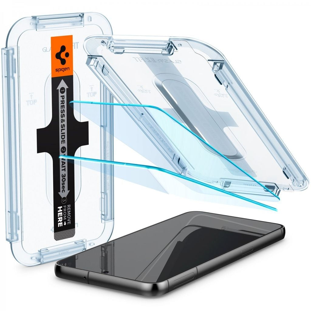 Spigen Samsung Galaxy S23 Plus Glas.Tr "Ez Fit" Screen Protector Tempered Glass, 2-Pack