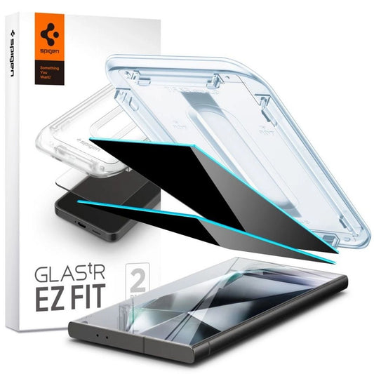 Spigen Samsung Galaxy S24 Ultra Glas.tR EZ Fit Privacy Screen Protector, 2-pack