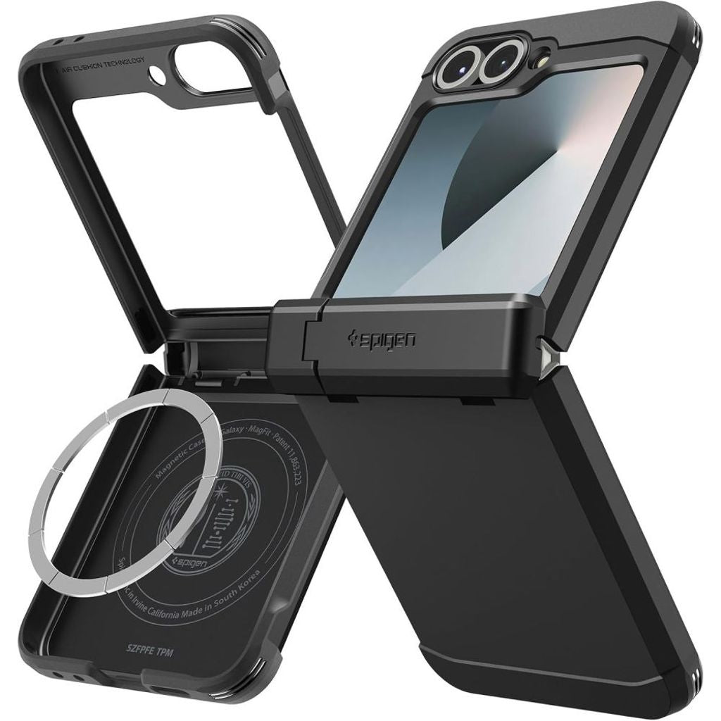 Spigen Tough Armor Pro Magsafe-skal till Samsung Galaxy Z Flip 6/7 FE - Svart