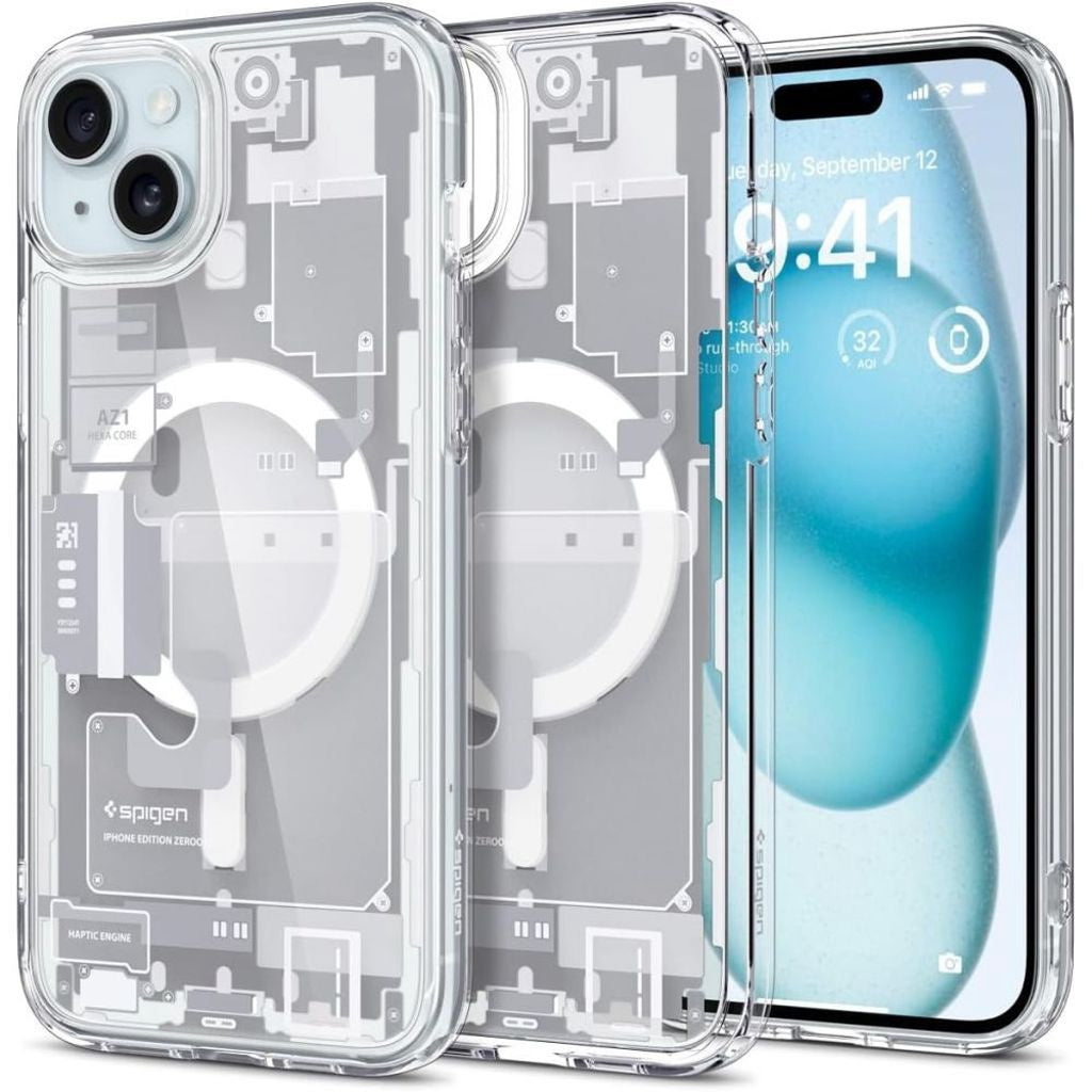 Spigen Ultra Hybrid Magsafe Zero One-skal till iPhone 15 Plus - Vit