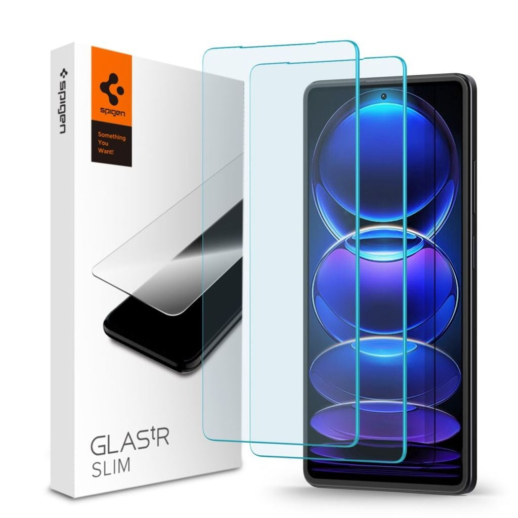 Spigen Xiaomi Redmi Note 12 Pro 5G / 12 Pro Plus 5G / Poco X5 Pro 5G Screen protector in tempered glass Glas.Tr Slim, 2-pack