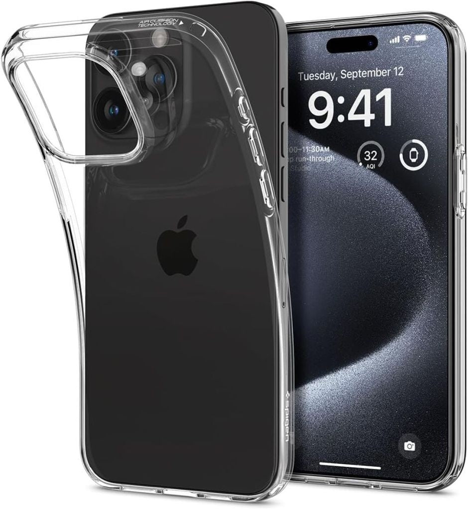 Spigen flytande kristallskal till iPhone 15 Pro - genomskinligt