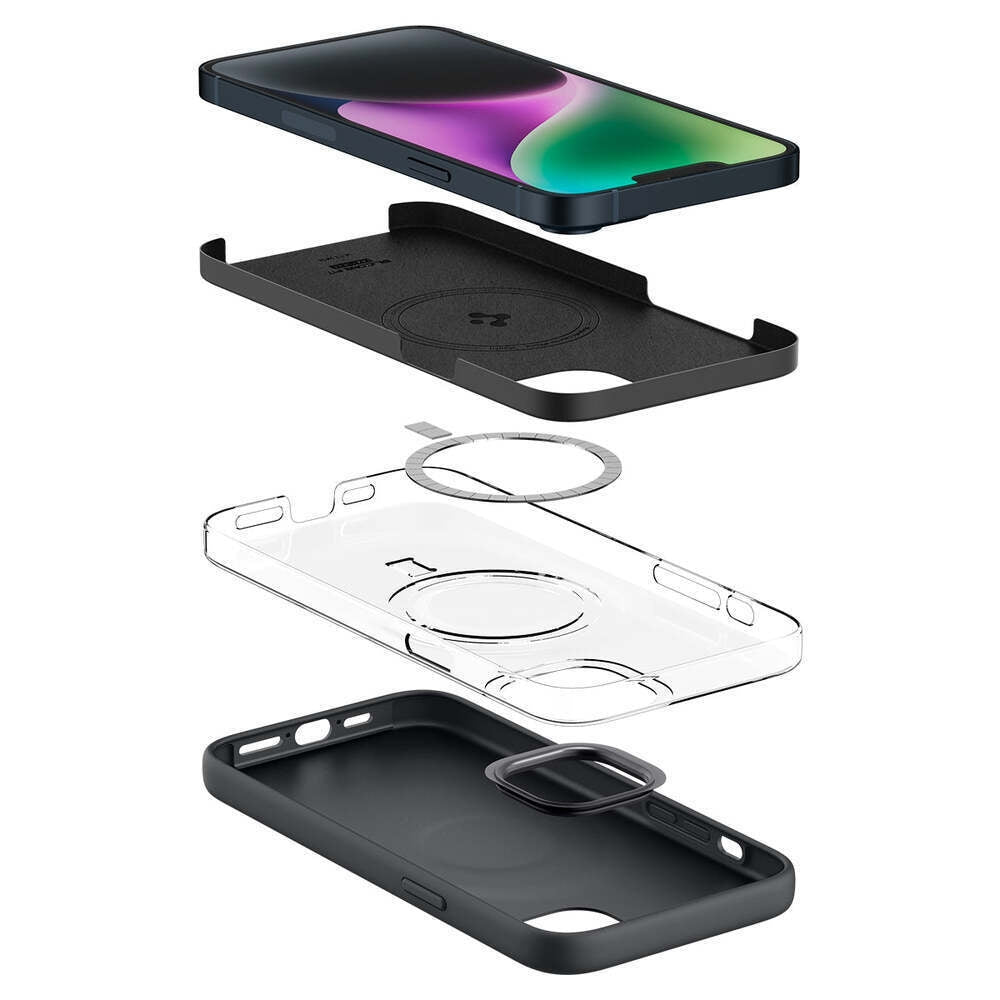 Spigen iPhone 14 Plus Silicone Fit Mag Magsafe Cover - Black