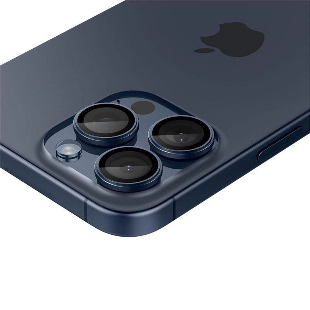 Spigen iPhone 14 Pro / 14 Pro Max / 15 Pro / 15 Pro Max Optik.Tr Ez Fit lens cover, 2-pack - Titanium Blue