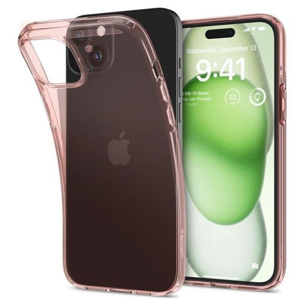 Spigen iPhone 15 Plus Crystal Flex Cover - Rose Crystal