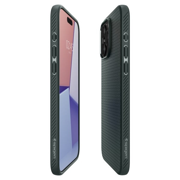 Spigen iPhone 15 Pro Max Liquid Air Cover - Abyss Green