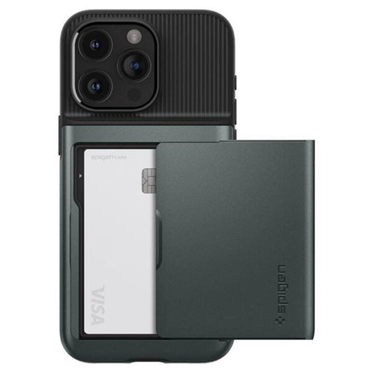 Spigen iPhone 15 Pro Slim Armor Shell Cs - Abyss Green