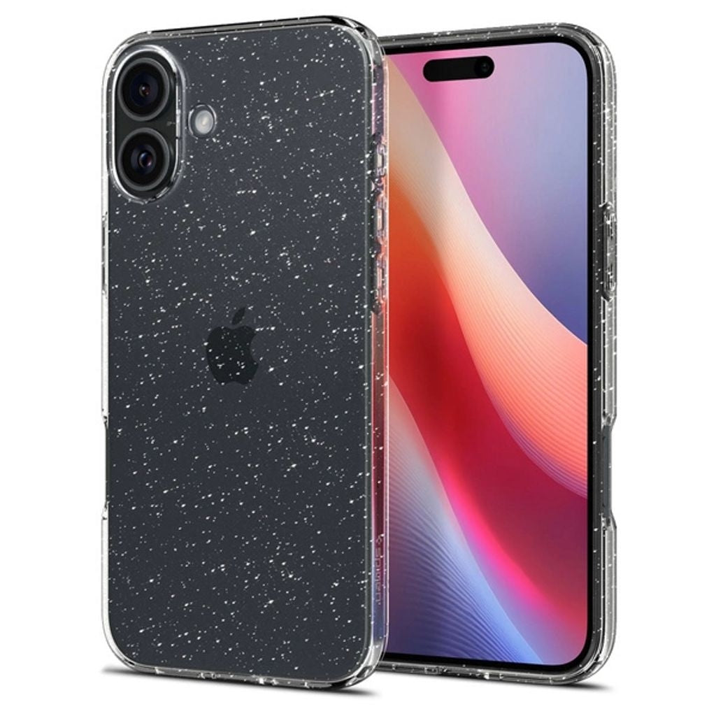 Spigen iPhone 16 Plus Liquid Crystal Cover - Transparent / Glitter