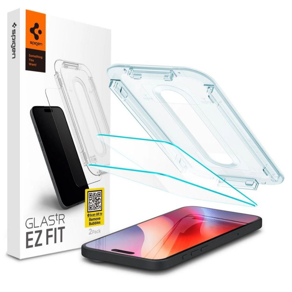 Spigen iPhone 16 Pro Max Glas.tR EZ Fit Tempered Glass Screen Protector, 2-Pack