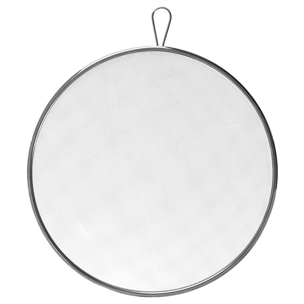 Splash guard with steel filter and suspension loop