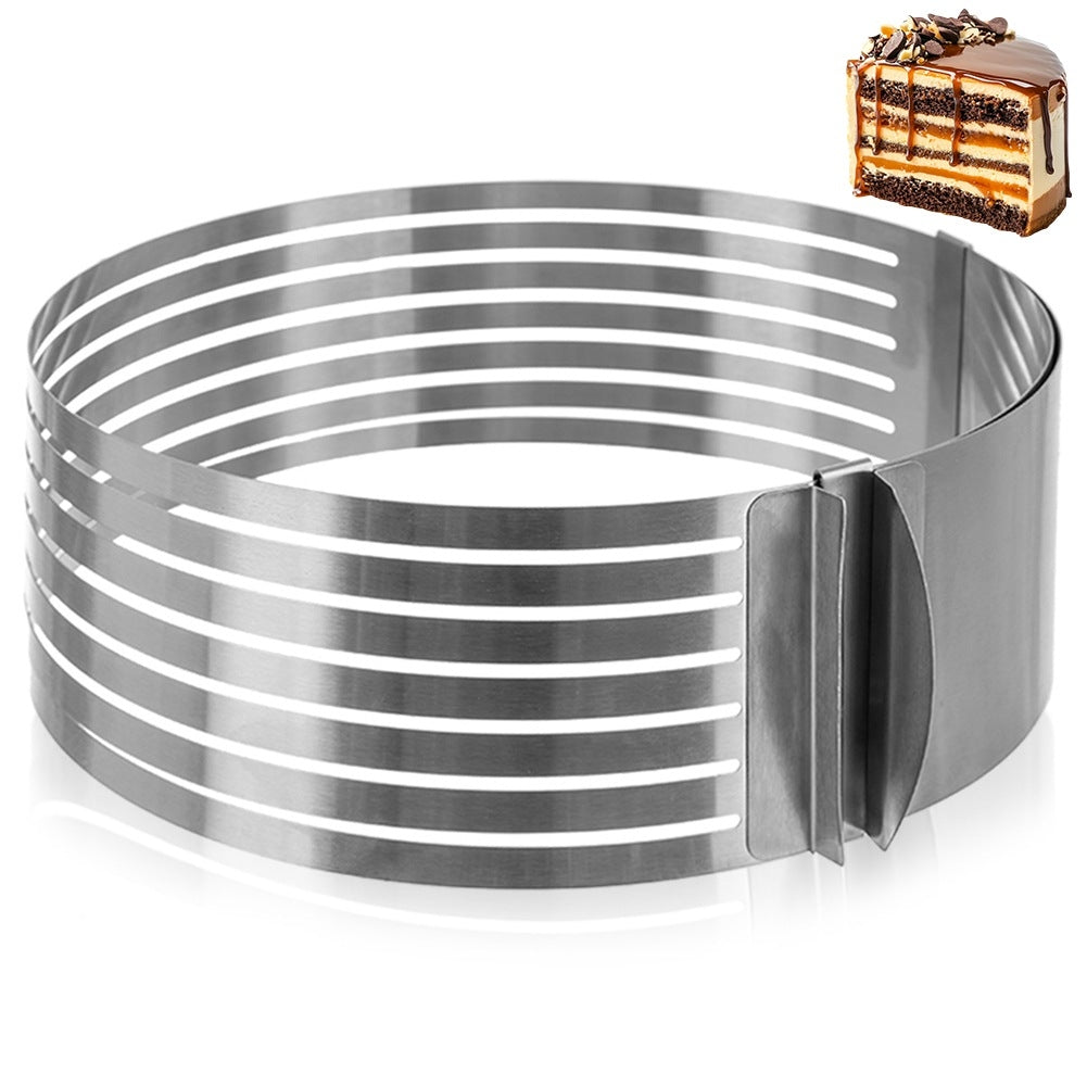 Sponge cake cutting hoop, adjustable, steel, 7-layer, 24-30 cm