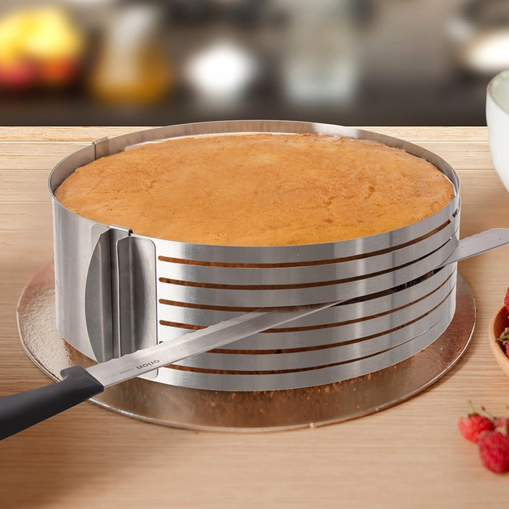 Sponge cake cutting hoop, adjustable, steel, 7-layer, 24-30 cm