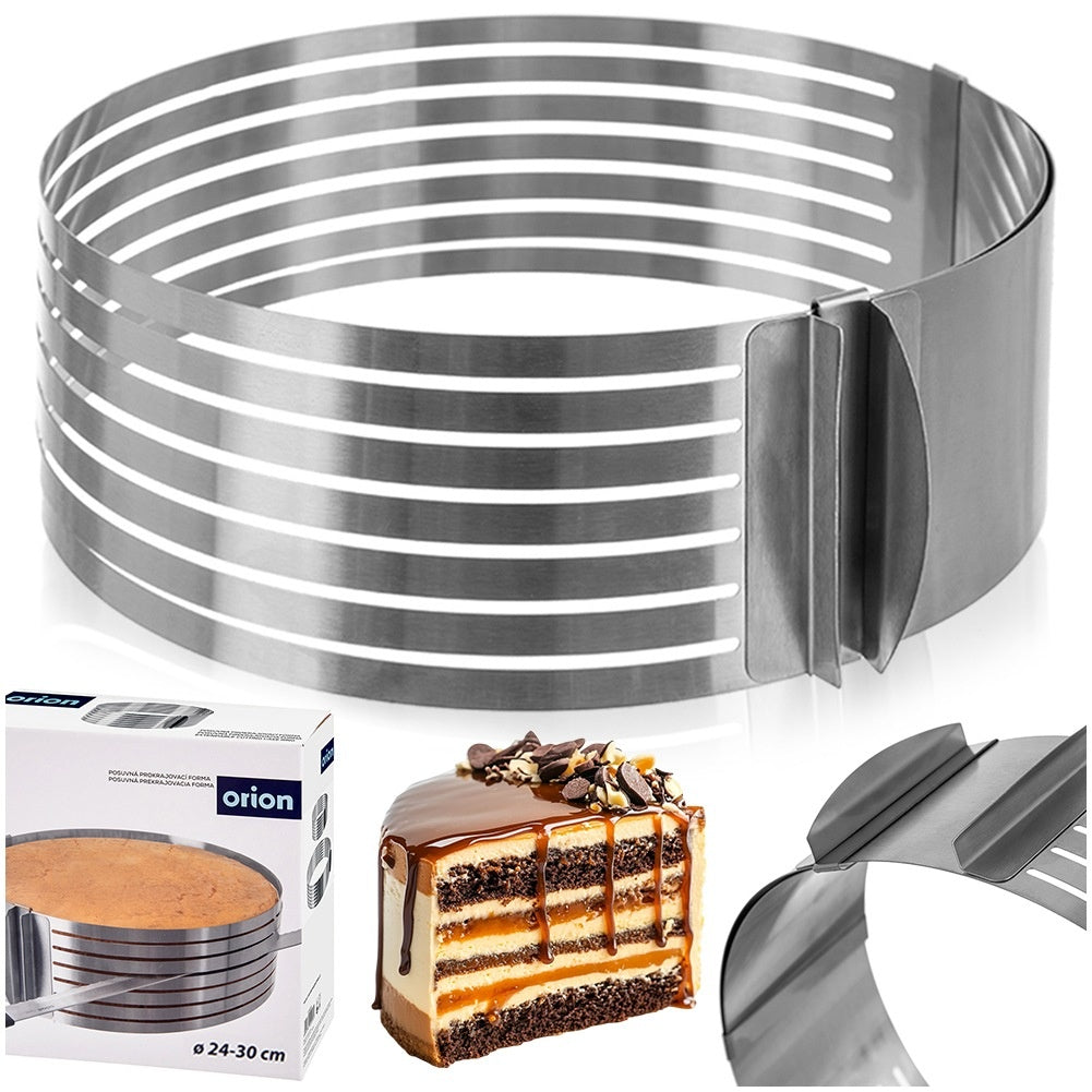 Sponge cake cutting hoop, adjustable, steel, 7-layer, 24-30 cm