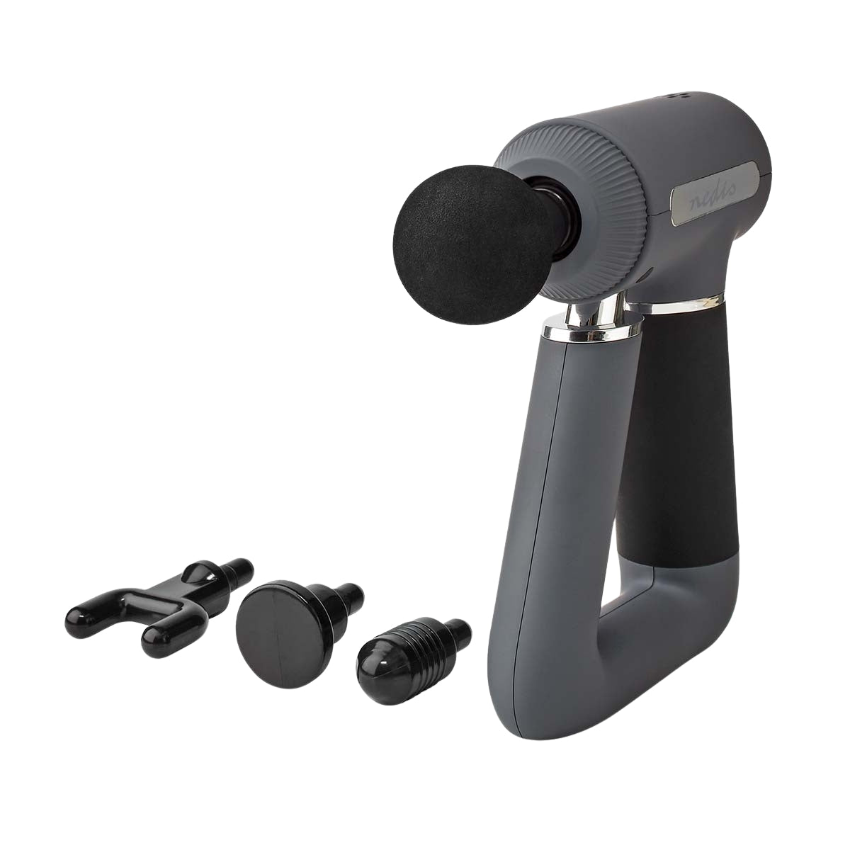 Sports Massage Gun | Battery powered | Built-in lithium ion | Rechargeable | 6 massage modes | USB cable | Gray