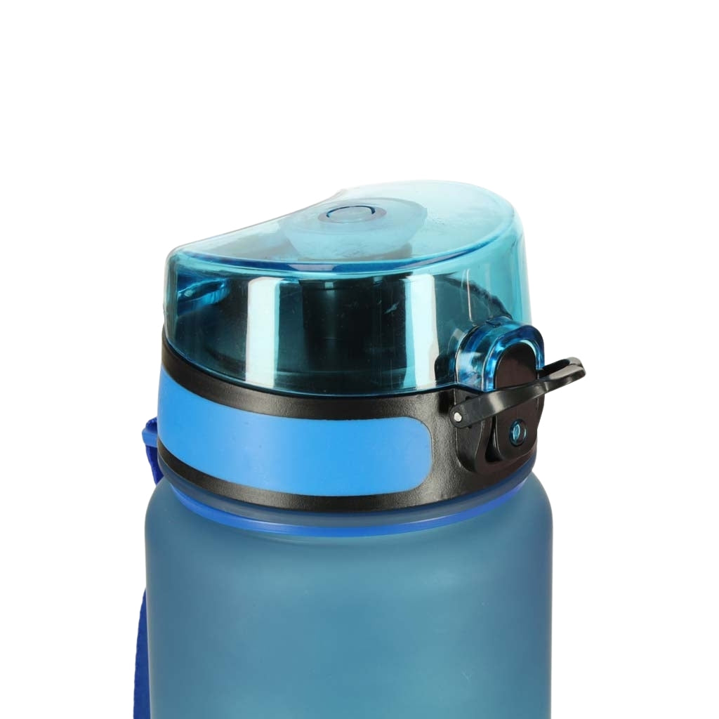 Sports Water Bottle with Straw, Handle, 600ml, Blue-Green