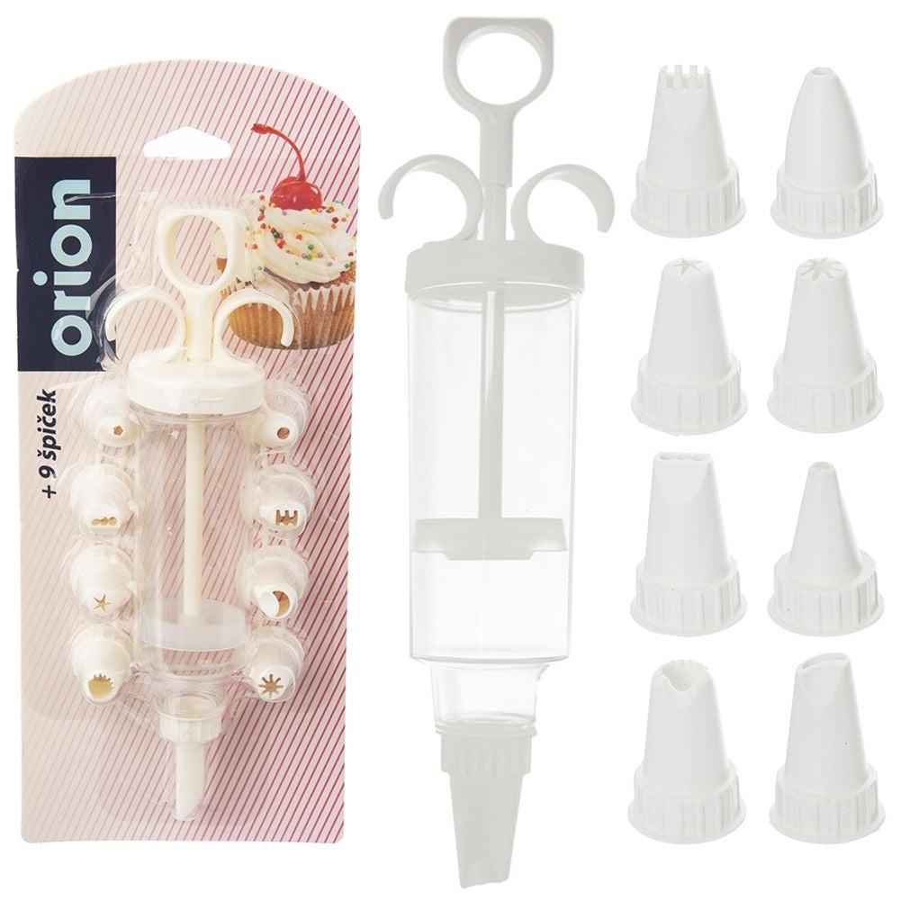 Spray with 9 nozzles for decorating baked goods