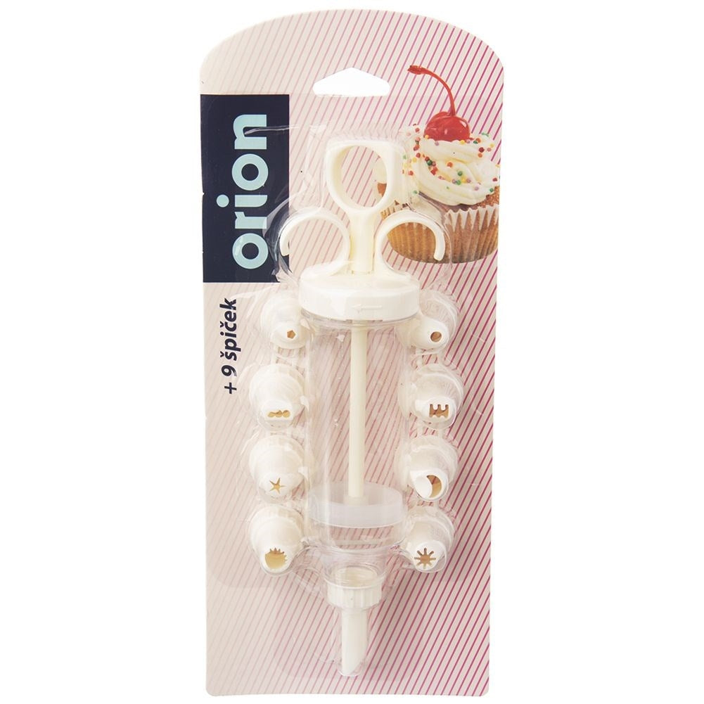 Spray with 9 nozzles for decorating baked goods