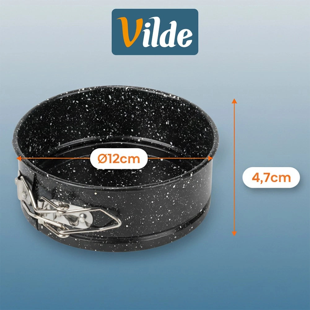 Springform Cake Pan, 12 cm, Carbon Steel Granite Coating