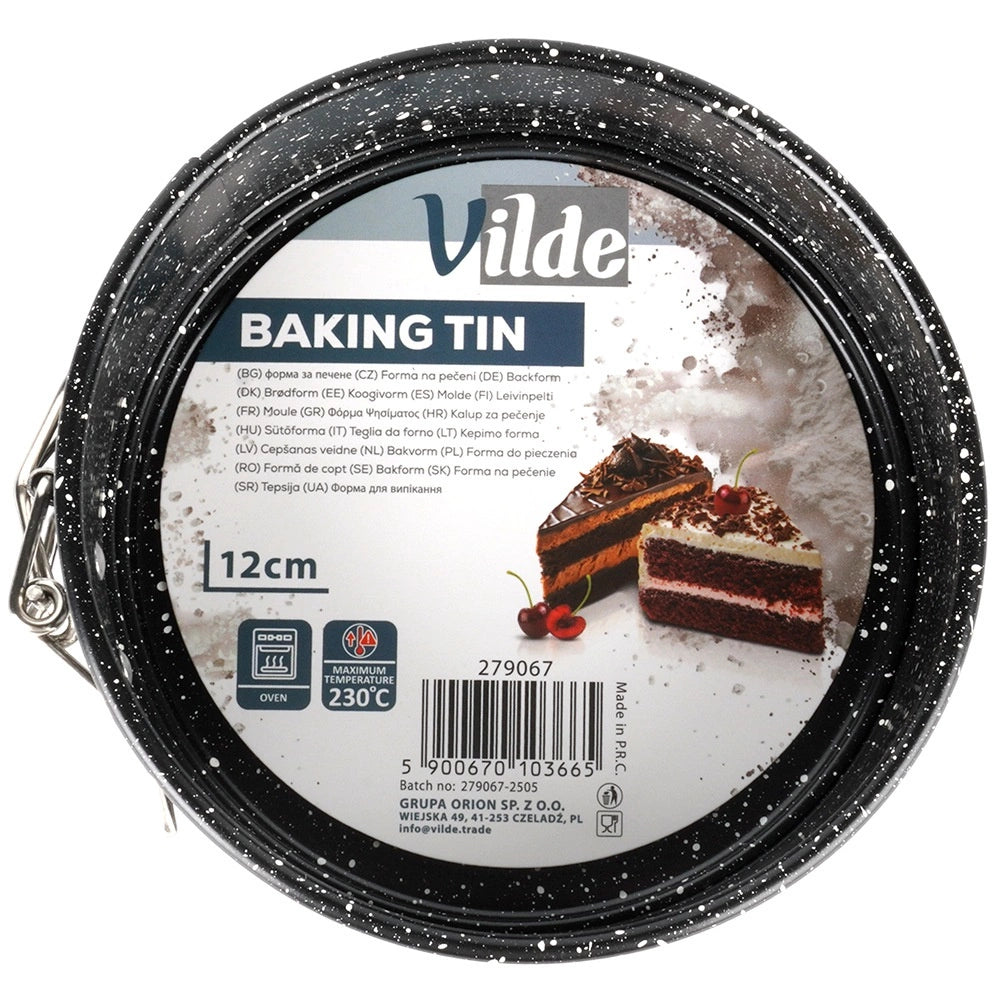 Springform Cake Pan, 12 cm, Carbon Steel Granite Coating