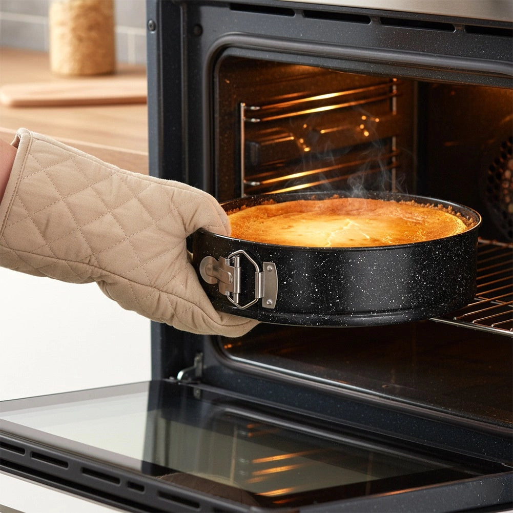 Springform Cake Pan, Granite Coated, 24 cm with Lid