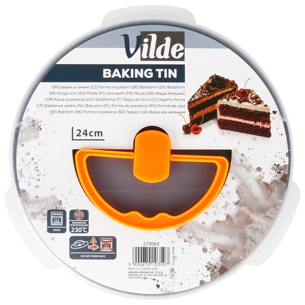 Springform Cake Pan, Granite Coated, 24 cm with Lid
