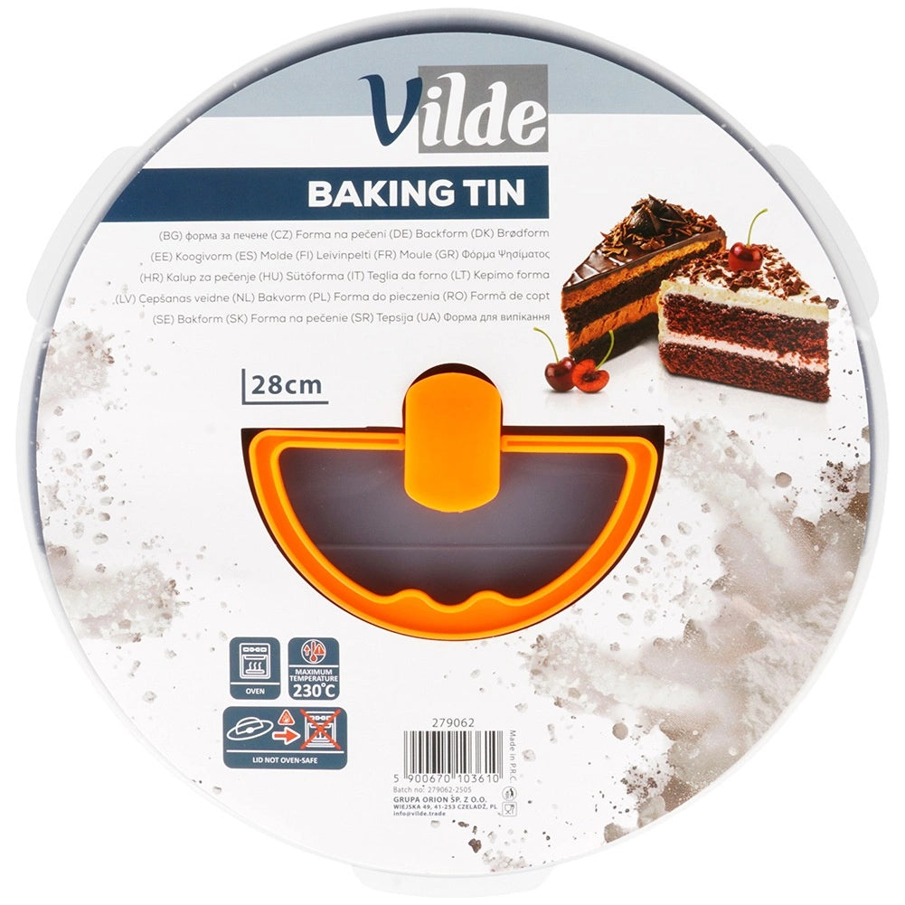 Springform Cake Pan, Granite Coated, 28 cm with Lid