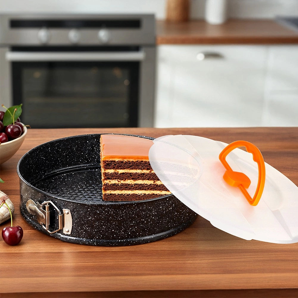 Springform Cake Pan, Granite Coated, 28 cm with Lid